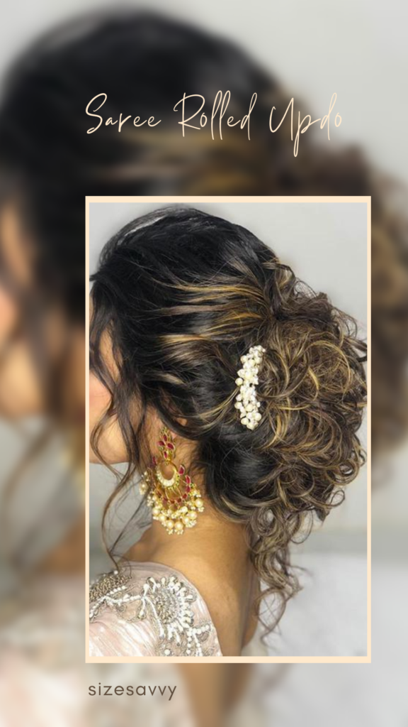 Saree Rolled Updo