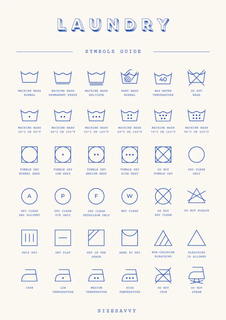 Silk Saree Laundry Symbols Guide  