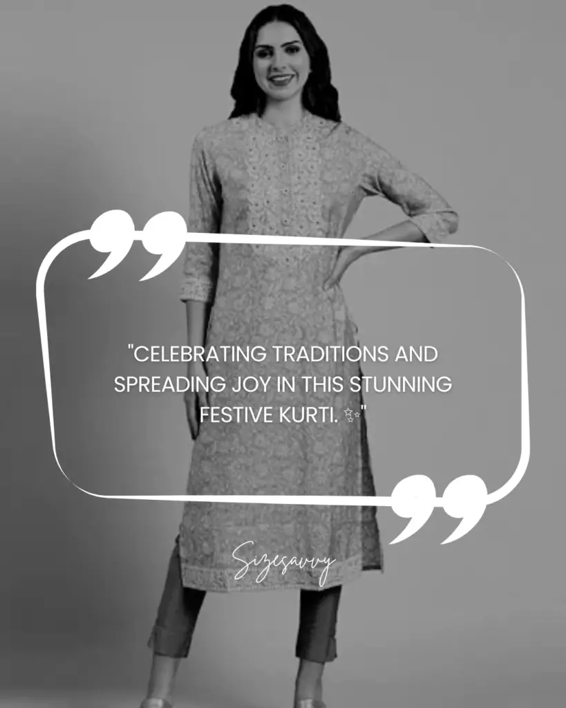 Kurti Captions for Festive Celebrations