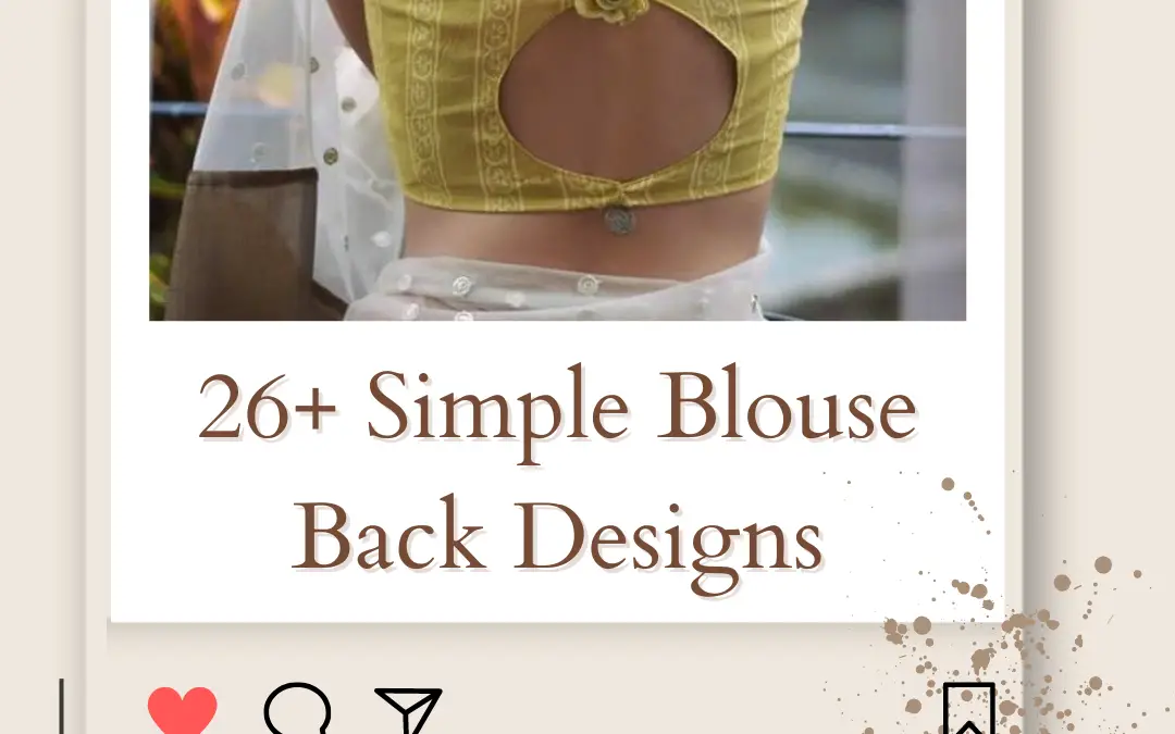 26+ Simple Blouse Back Designs in 2024