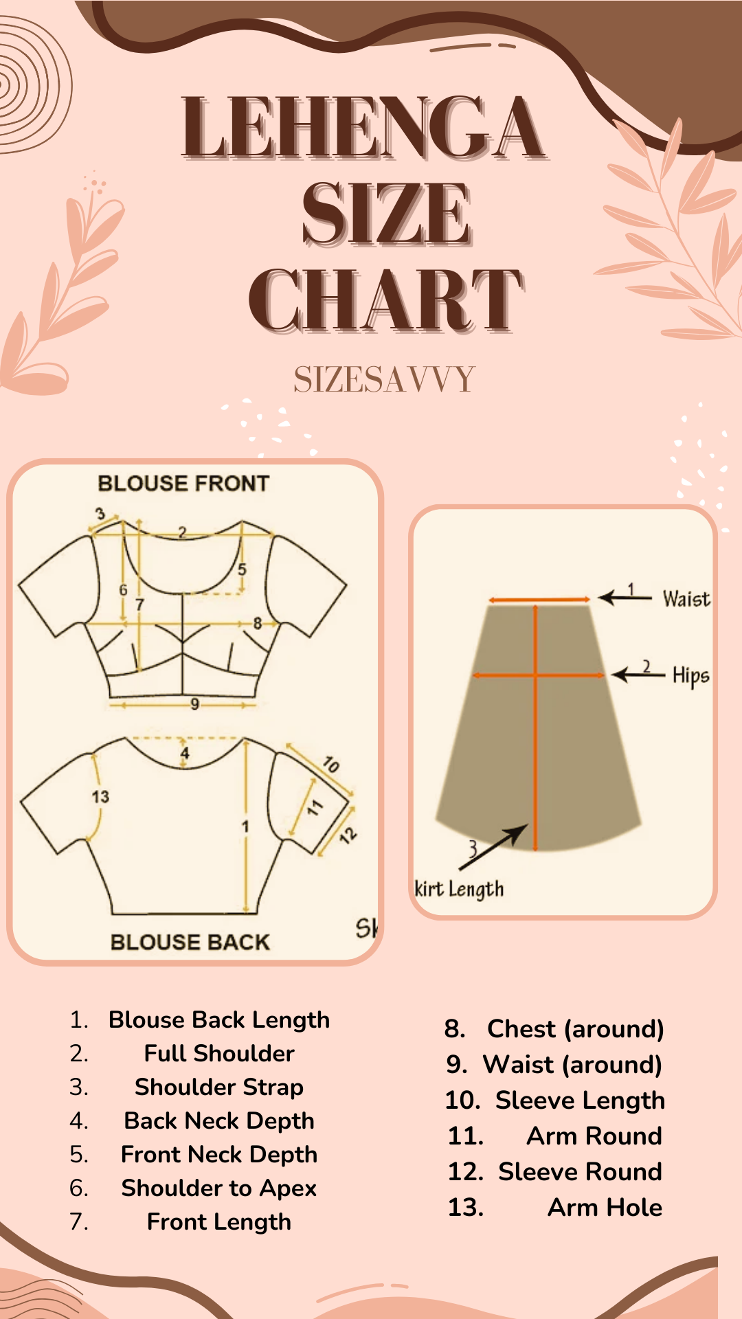 How to Measure Lehenga Size? in 2024 SizeSavvy