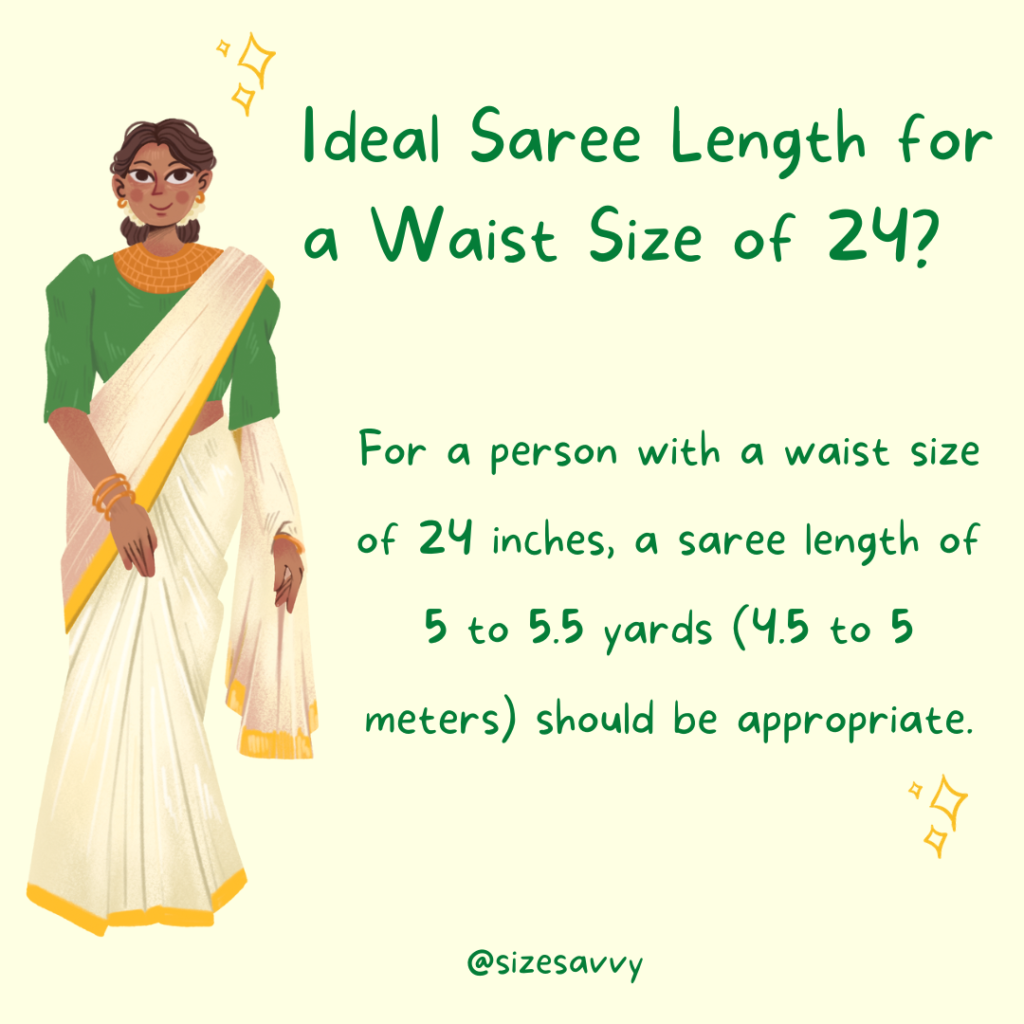 Ideal Saree Length for a Waist Size of 24
