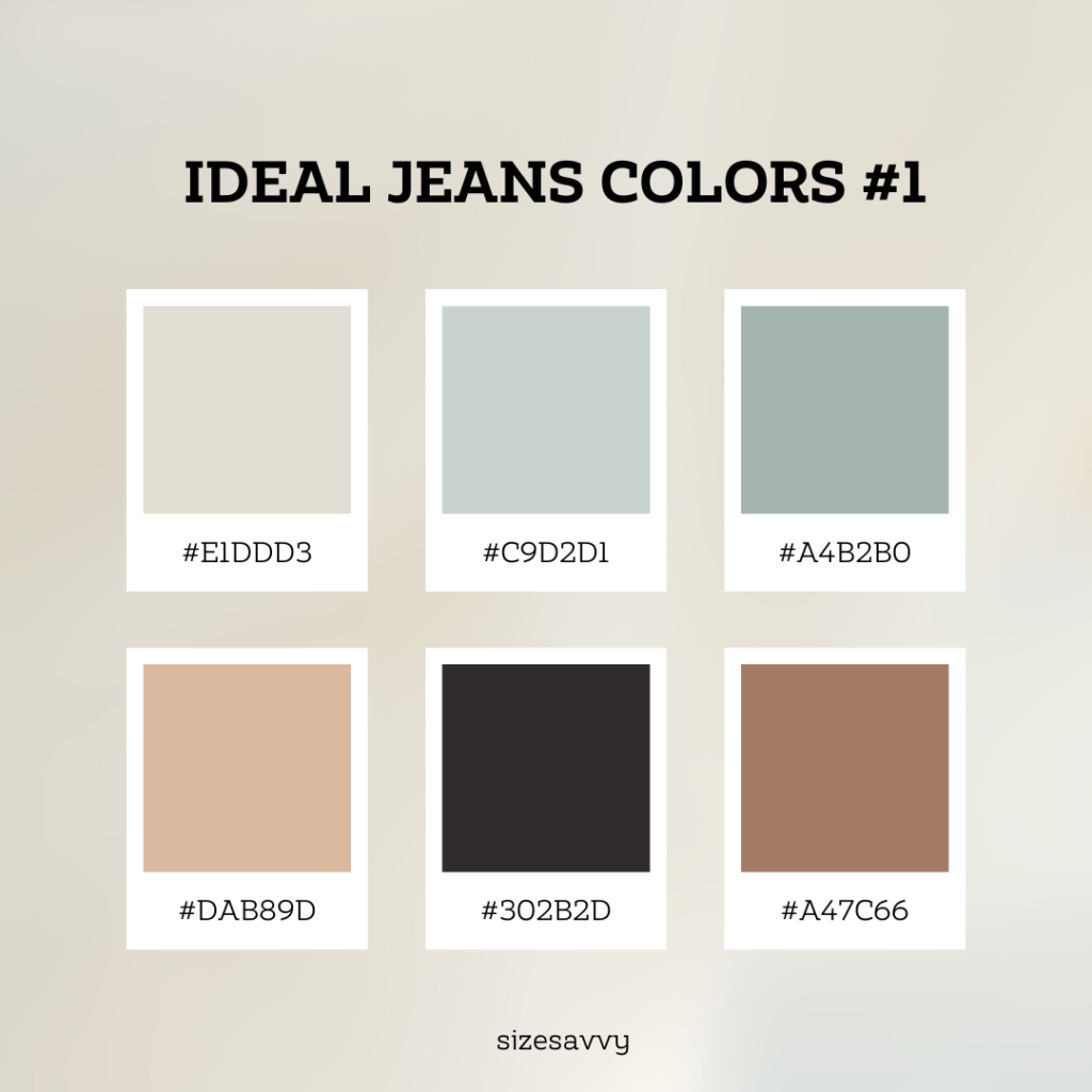 Ideal jeans colors for different types