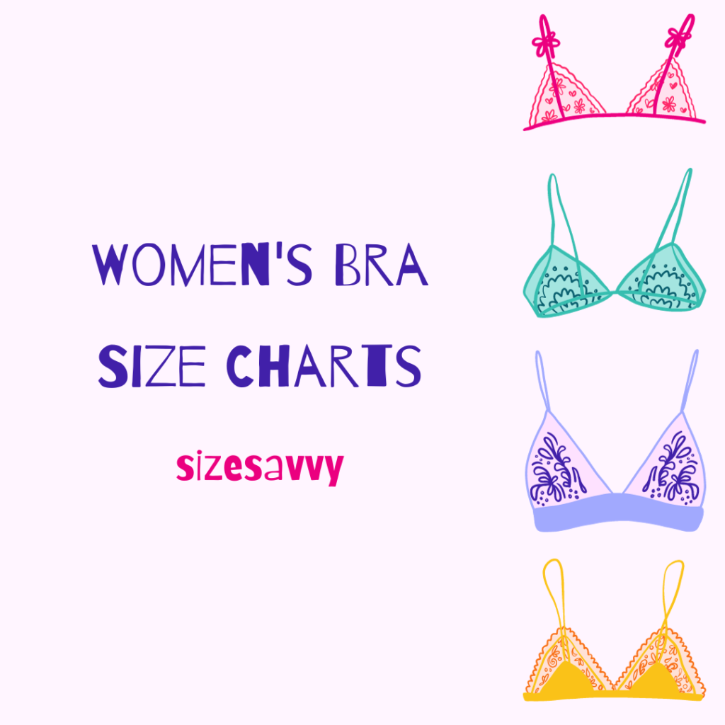 Womens Bra Size Charts
