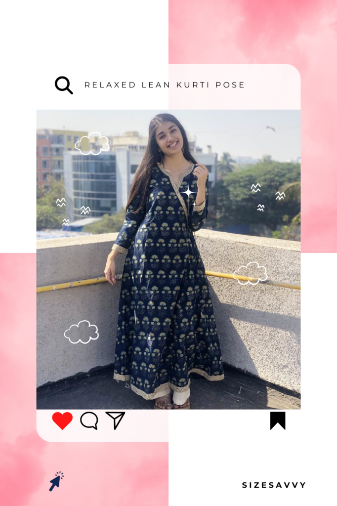 Relaxed Lean Kurti Pose