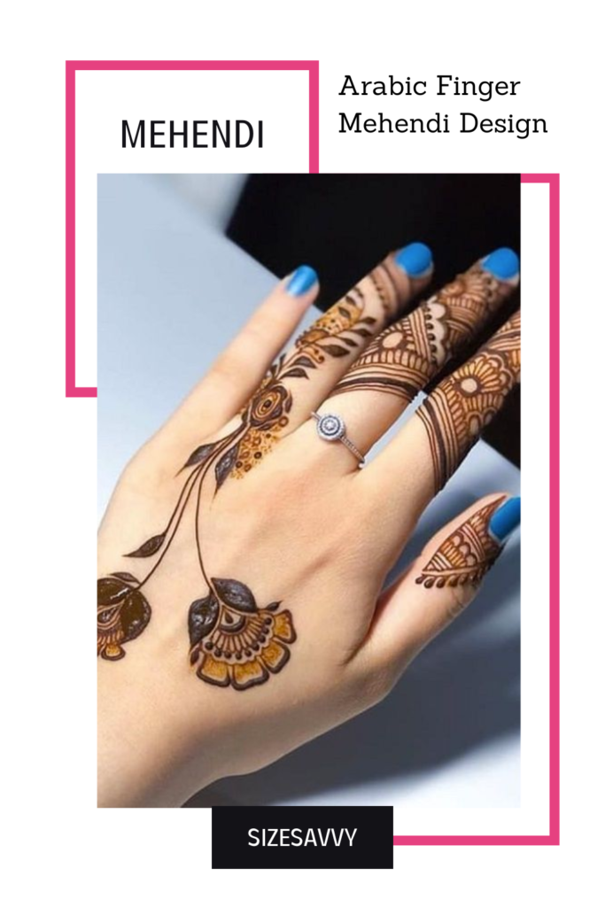 Arabic Finger Mehendi Design