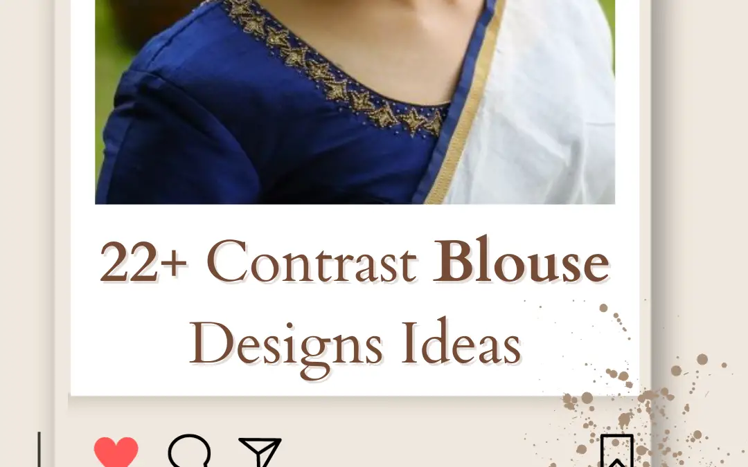 Necklines that Dazzle Contrast Blouse Designs Ideas in 2024