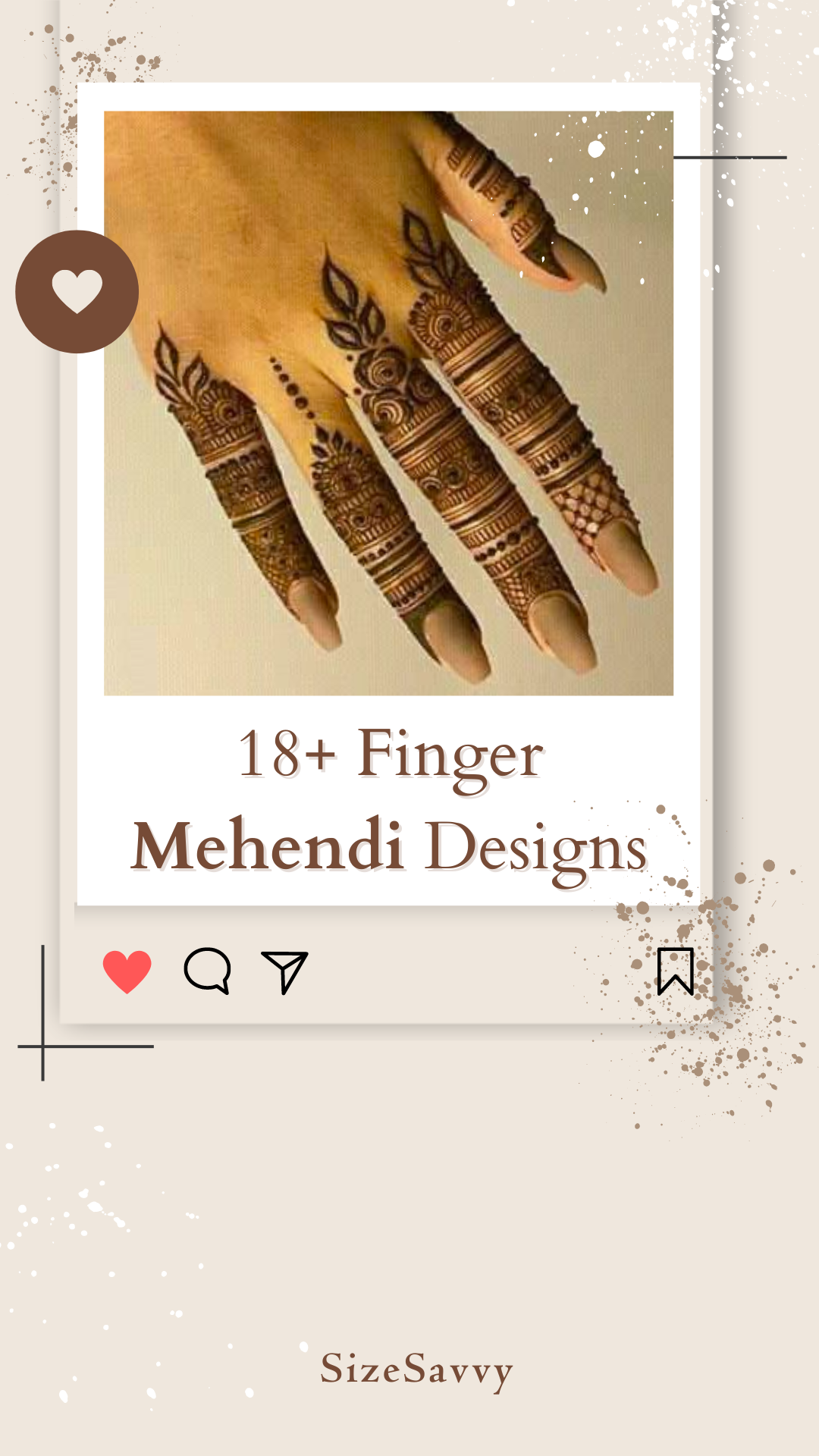 Finger Mehndi Design: Front & Back Finger Mehndi Design in 2022
