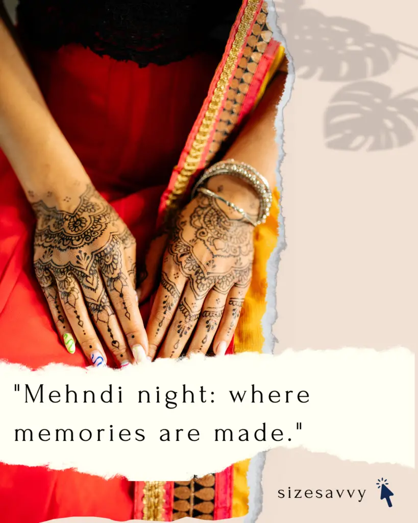 Mehndi Event Caption for Instagram