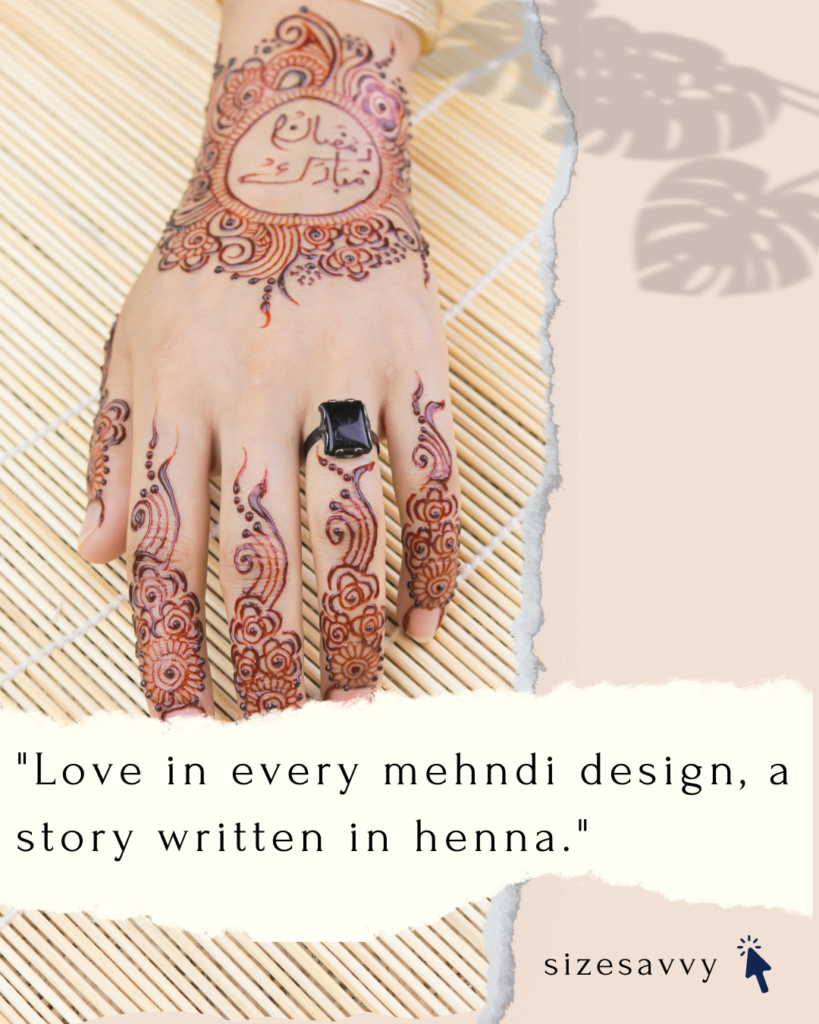 Mehndi and Love Captions