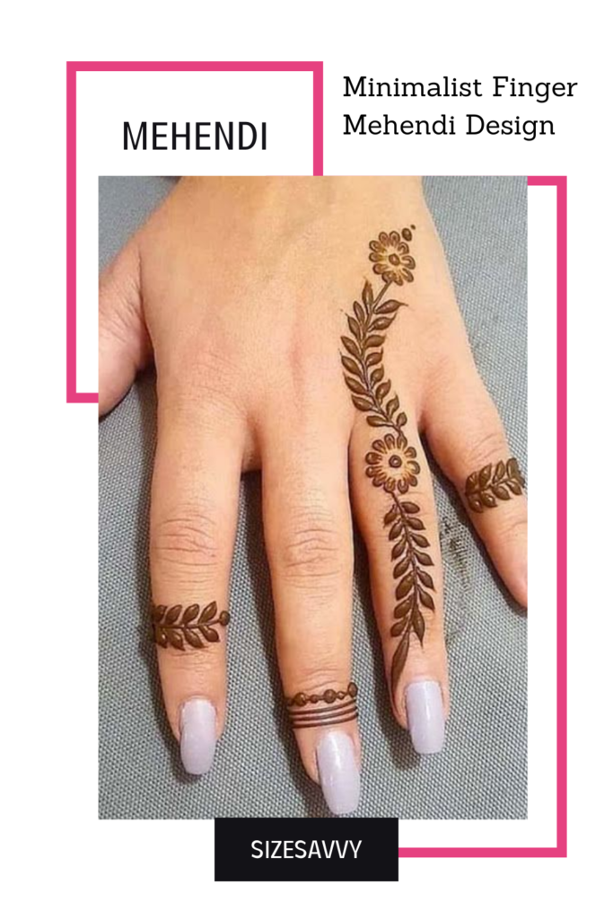 Minimalist Finger Mehendi Design