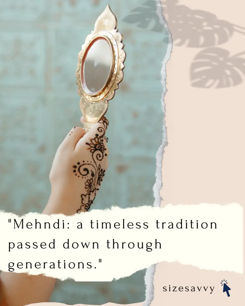 Timeless Traditions Mehndi Captions