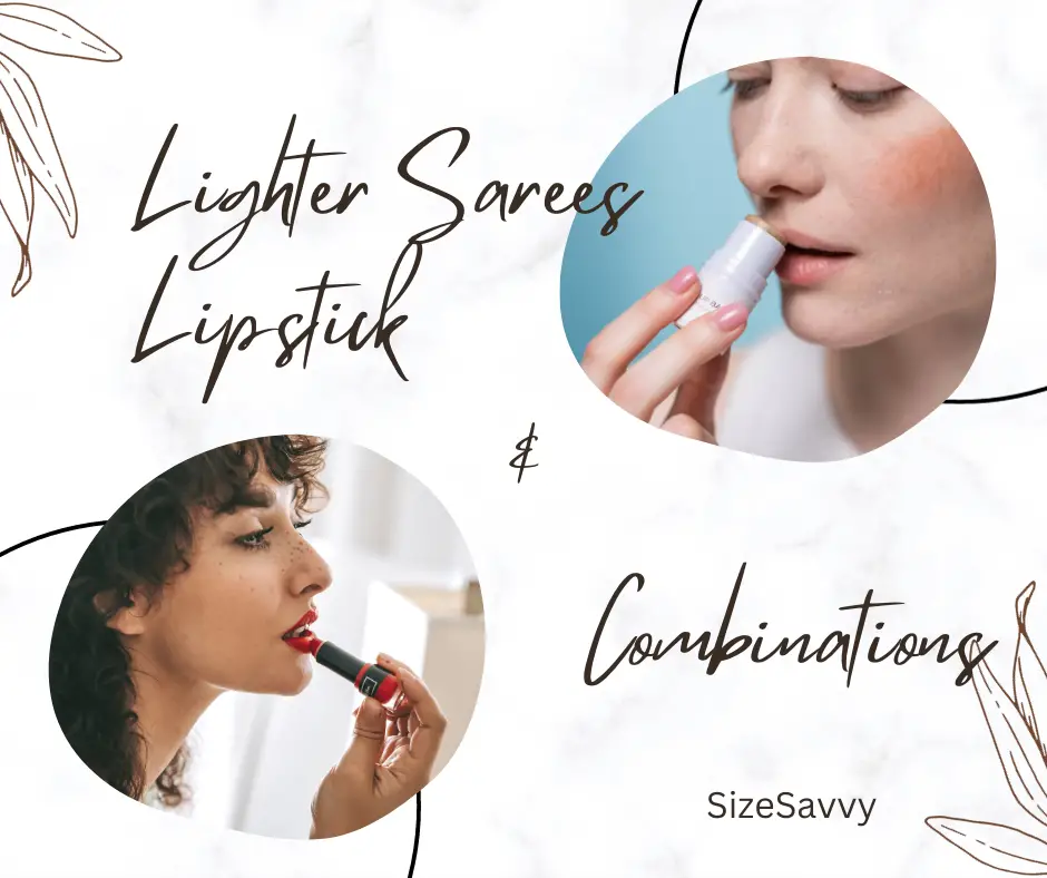 Lighter Sarees Lipstick Combinations