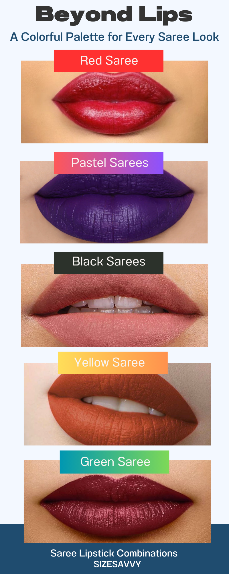 12+ Perfect Saree Lipstick Combinations in 2024 SizeSavvy