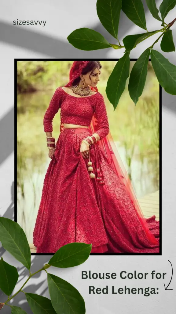 Blouse Color for Red Lehenga