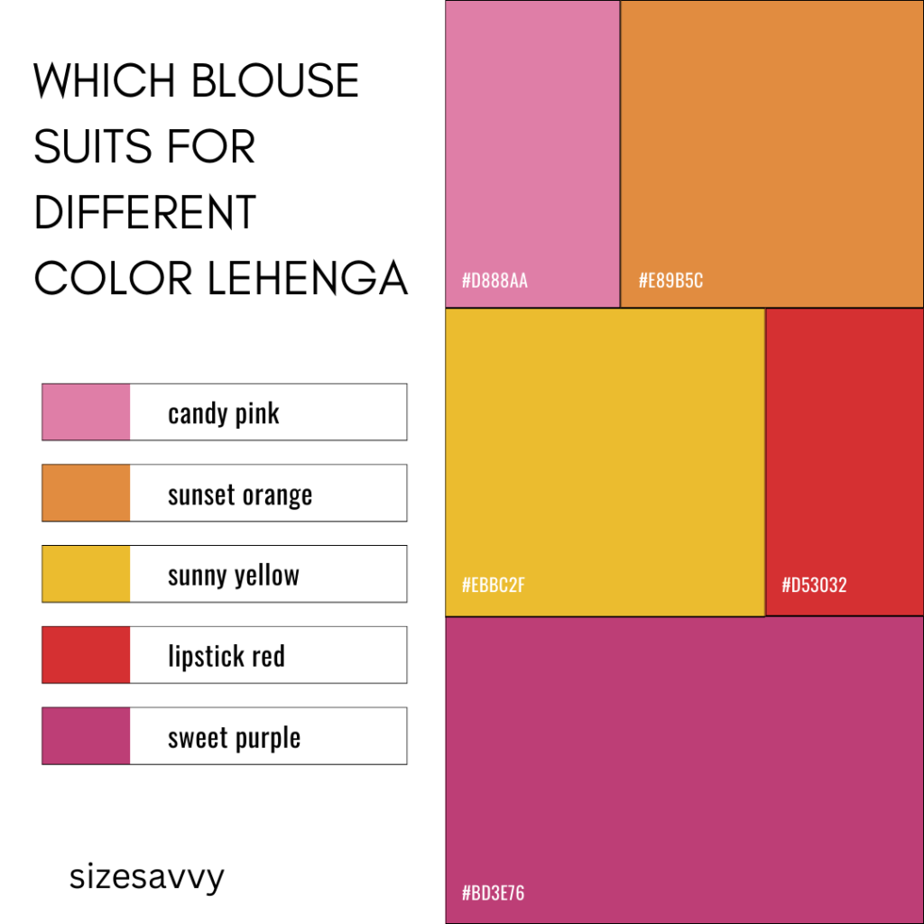 Which Blouse Suits for Different Color Lehenga