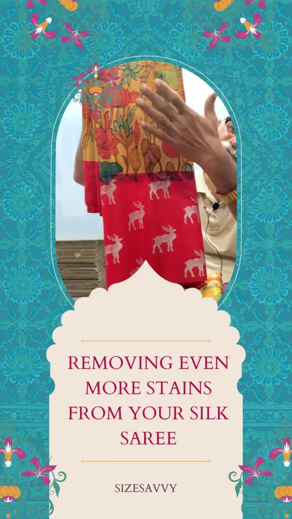 Removing Even More Stains from Your Silk Saree