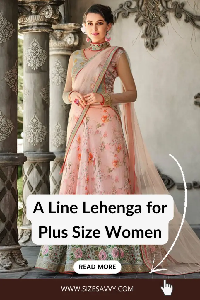 A Line Lehenga for Plus Size Women