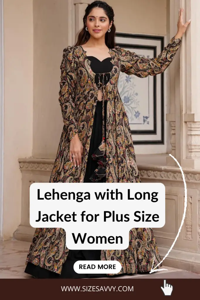 Lehenga with Long Jacket for Plus Size Women