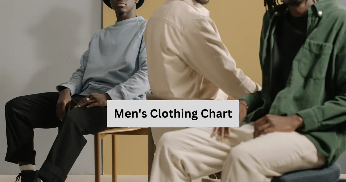 Men's Clothing Chart - SizeSavvy