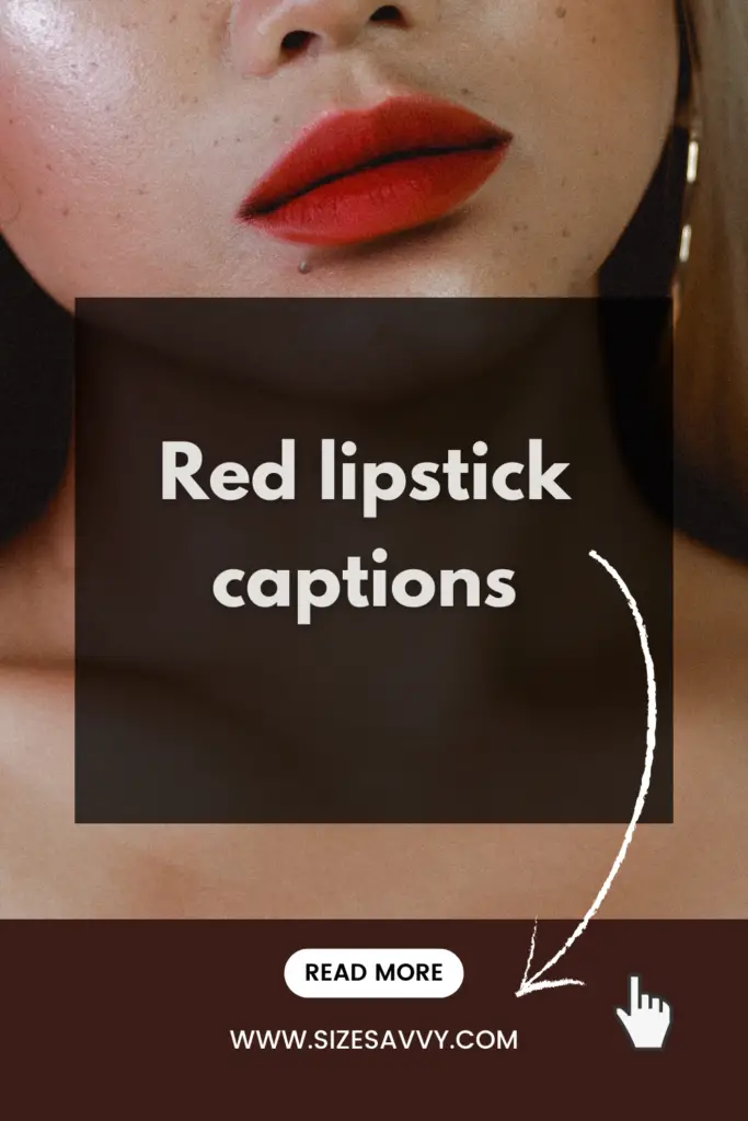 Red lipstick captions