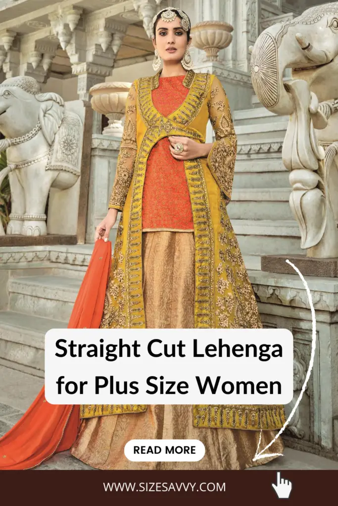 Straight Cut Lehenga for Plus Size Women