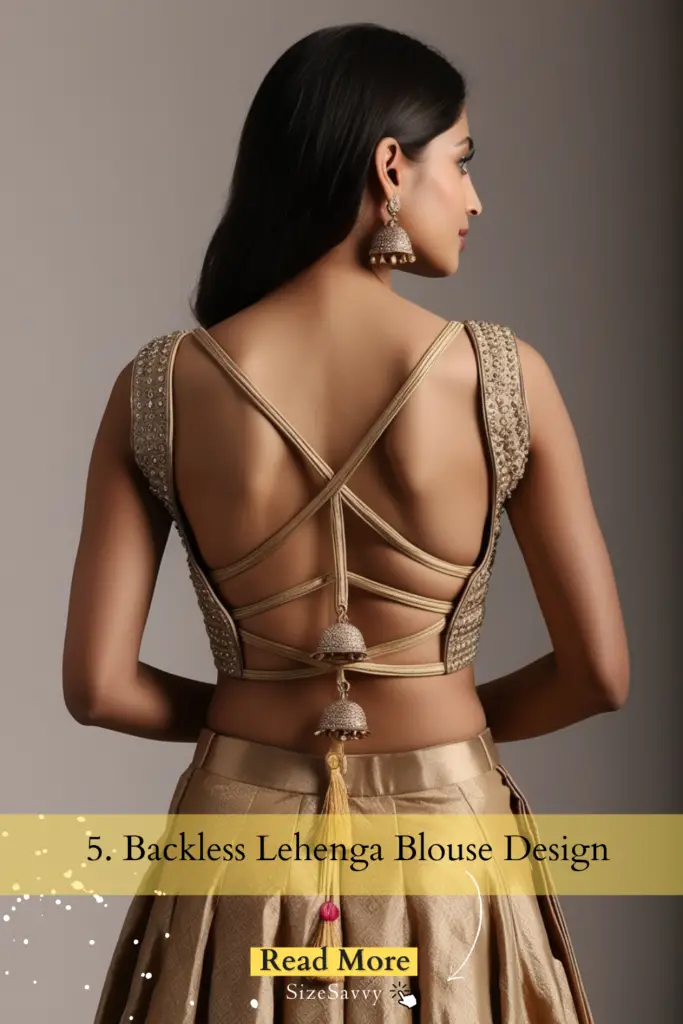 Backless Lehenga Blouse Design