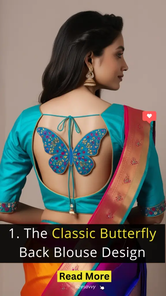 The Classic Butterfly Back Blouse Design
