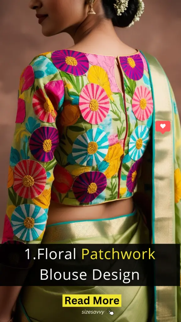 Floral Patchwork Blouse Design