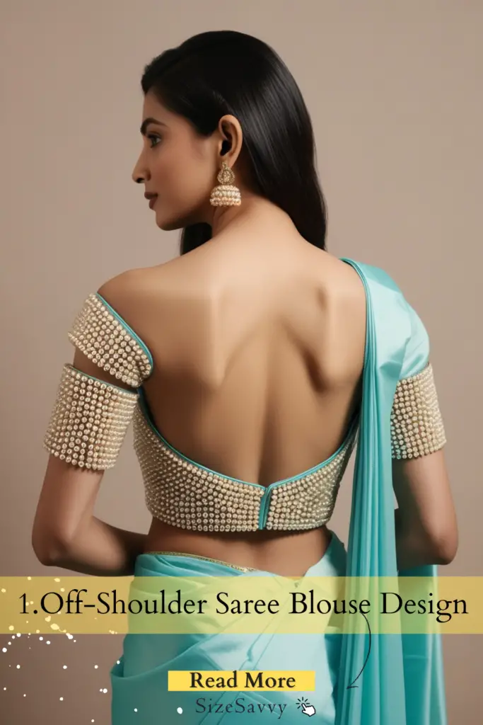 Trendy Off shoulder Blouse Design